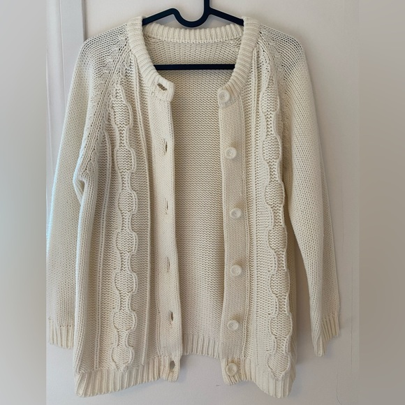 Darling Vintage Cream/ White Knit Cardigan - Picture 5 of 5